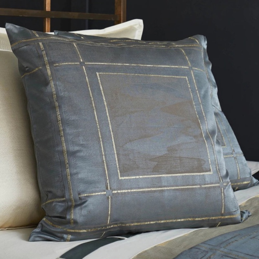 Ann Gish Frame Euro Sham in Slate